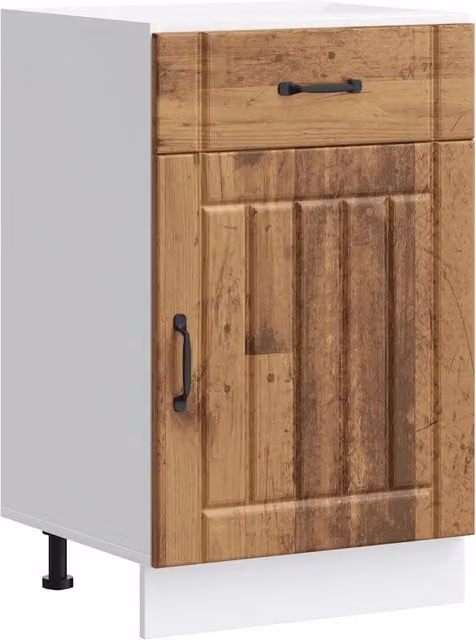 Mobile da cucina Lucca 50 x 46 x 81,5 cm grande spazio di archiviazione pratico stile vintage in legno multistrato legno vecchio 02_0050080