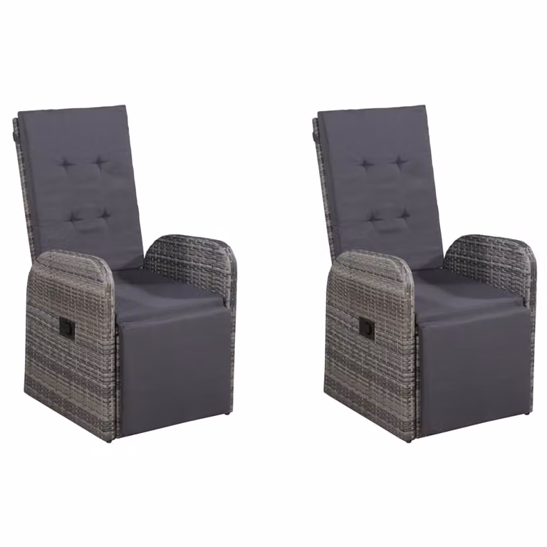 vidaXL set da pranzo da giardino 5 pezzi grigio