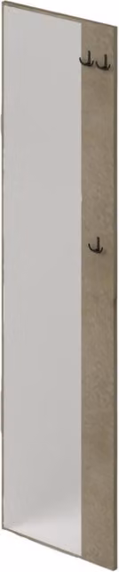 Appendiabiti con specchio a parete IPERBRIKO colore Grigio H182 x L50 x P4 cm