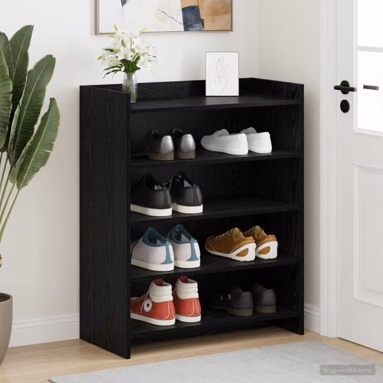 Mobile porta scarpe vidaXL moderno nero L: 73,5 cm, P: 36 cm, H: 92 cm