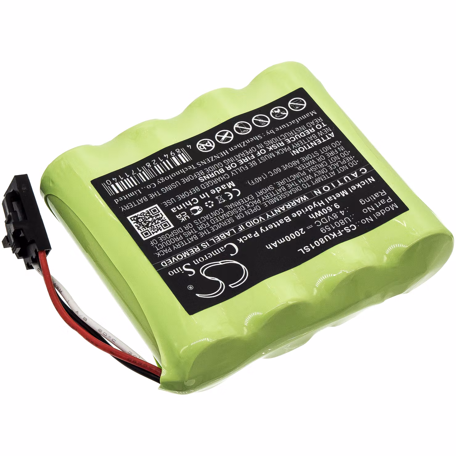 TECHTEK Batteria compatibile con [Fluke] 2411129 sostituisce U80159
