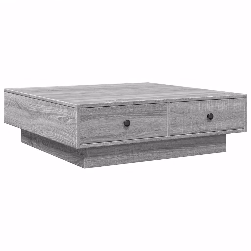 Tavolino da Salotto Grigio Sonoma 90x90x28 cm Legno Multistrato
