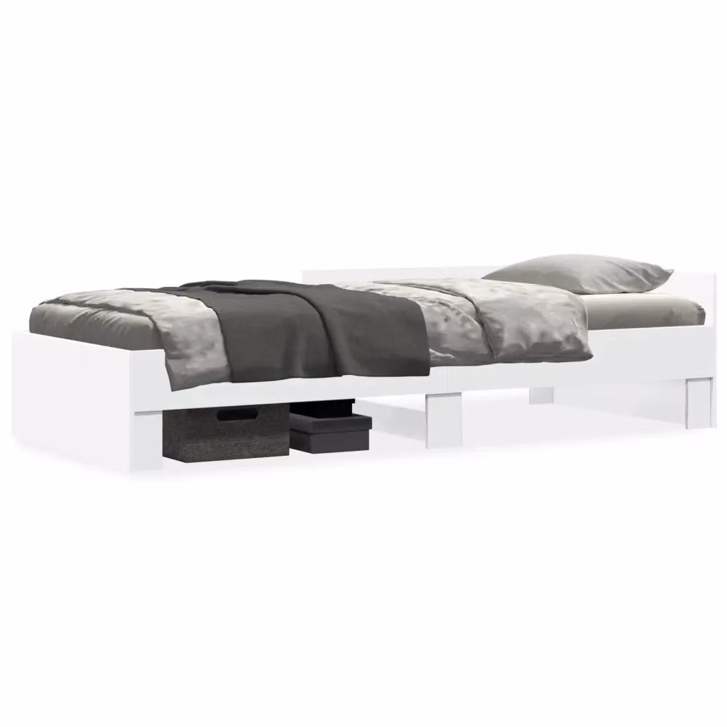 Struttura Letto Giroletto Bianco in Legno Multistrato per Bambini L/P: 90 x 200 cm – 2