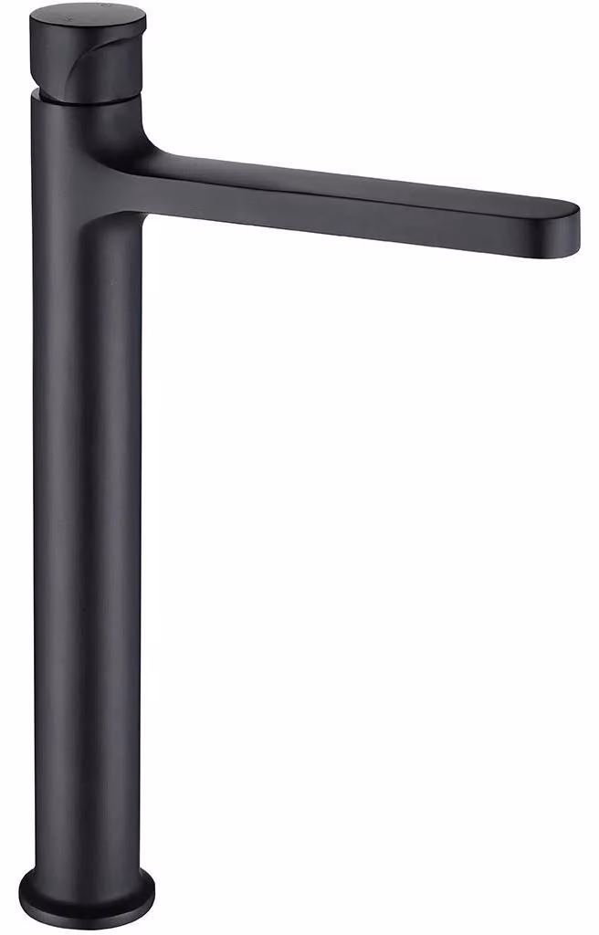 CERANO - Miscelatore a colonna per lavabo Tondo - modello alto - nero opaco