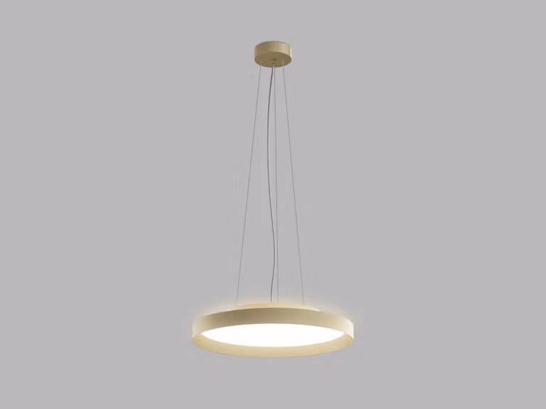 Apparecchio LED a sospensione MOON P/N-Z CRI90 aura dimmerabile, Variante: MOON P/N-Z, Ø 400 mm, 36 W, 2520 lm, oro, 2CCT, DALI