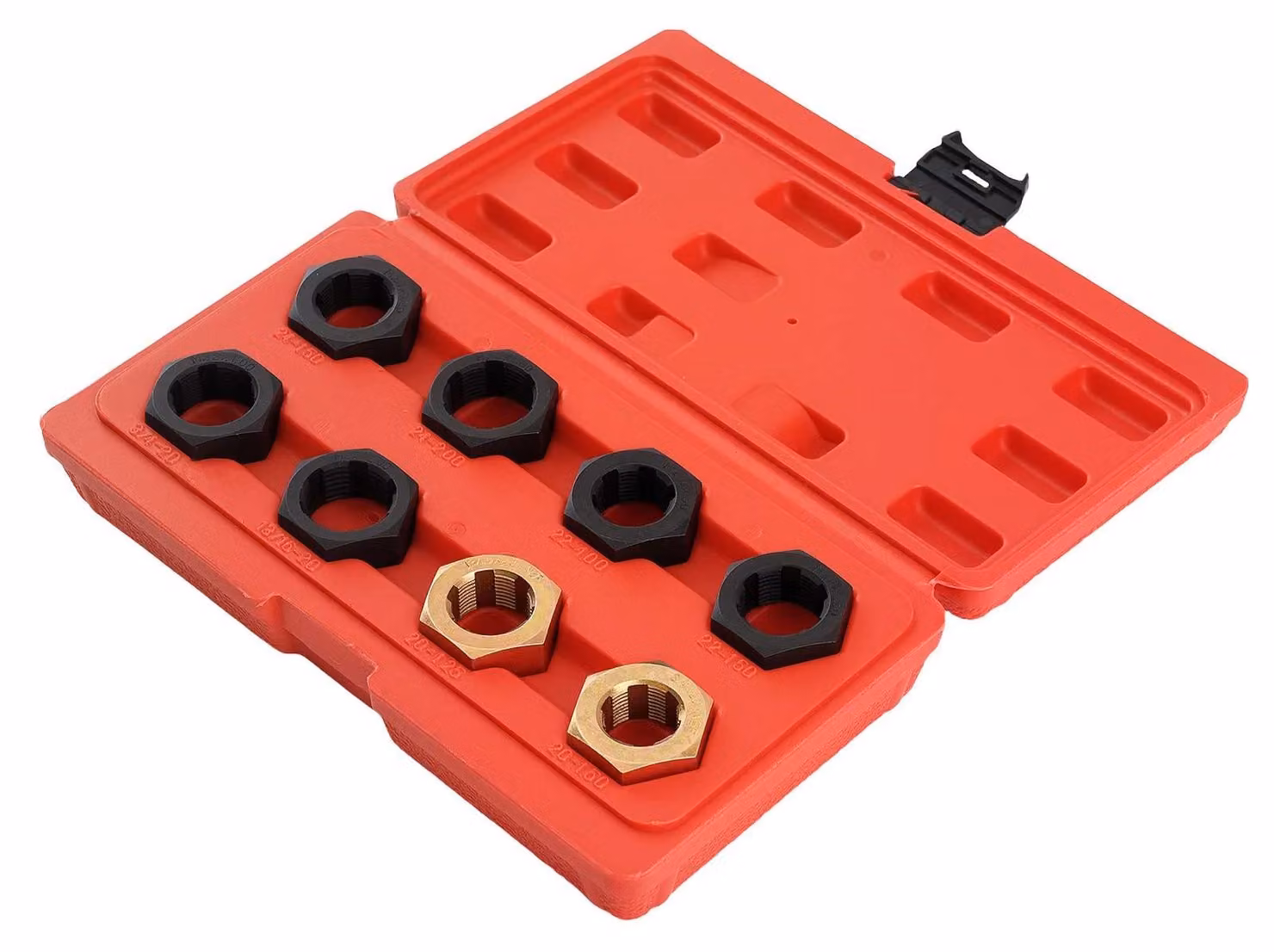Kit di riparazione filettature per albero motore - Set di utensili per rifilatura - Per veicoli a trazione anteriore - 8 pezzi - Misurazioni metriche e SAE