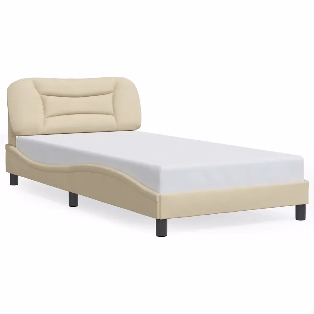 Giroletto senza materasso vidaXL Hvar color beige in tessuto e legno, L/P: 100 x 200 cm – 2