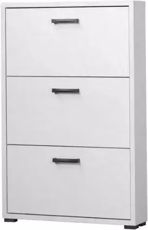 Scarpiera 3 ante bianco cemento già montato L75.3 H115.7 P18