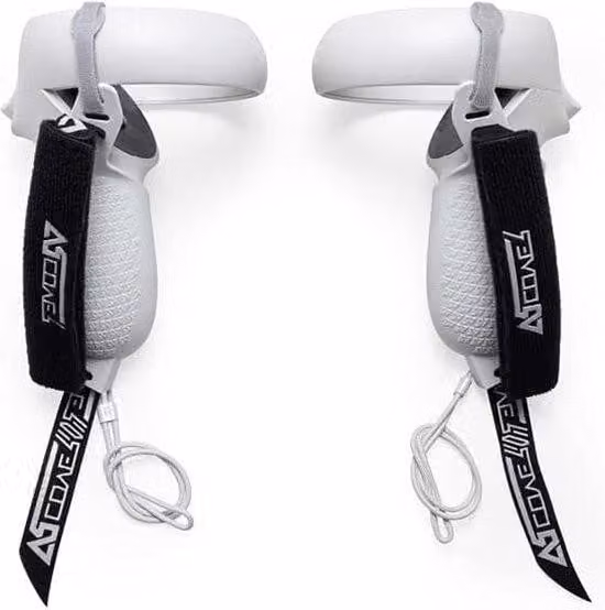 Impugnature ergonomiche grigio chiaro con cinturini regolabili per le nocche