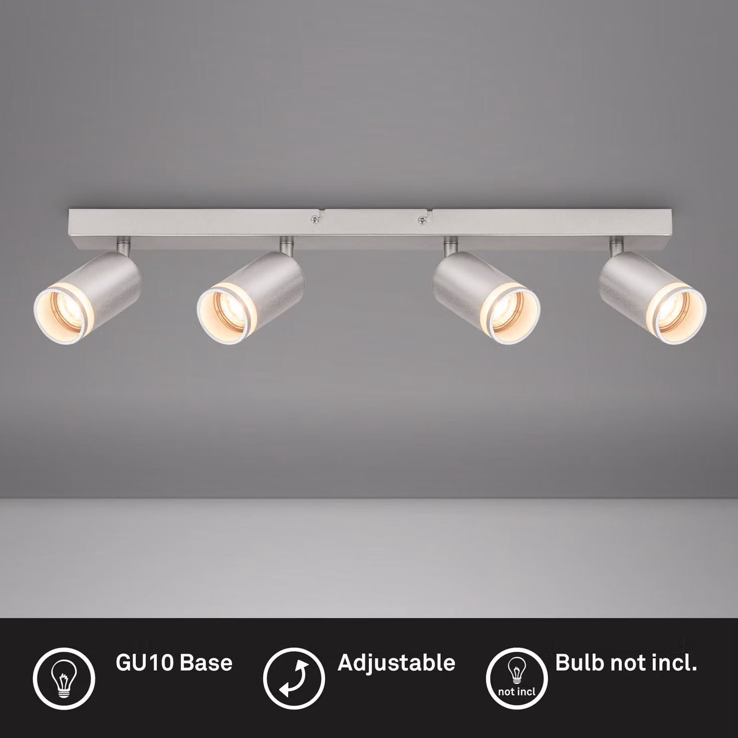 Faretto da soffitto Lampada da soffitto Lampada da camera da letto Orientabile 4 luci GU10