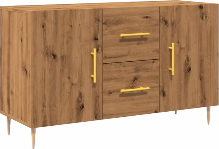 Credenza Rovere Artigianale 100x36x60 cm in Legno Multistrato