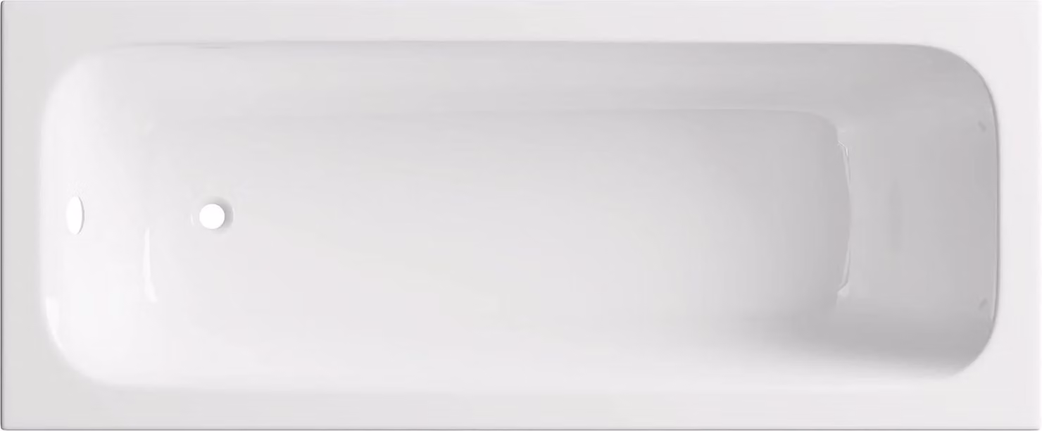 PRIZMA - Vasca da bagno in acrilico, da incasso - 140 cm - bianca - 1395 x 700 x 410 x 305 mm