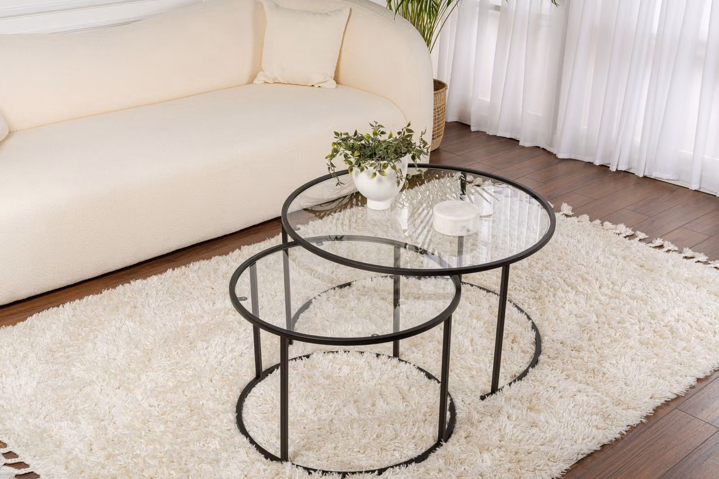 Skye Decor, Aurum - 80, 60 - Nero, Trasparente, Set tavolino, Nero, 100% metallo, 80 x 80 x 43 cm