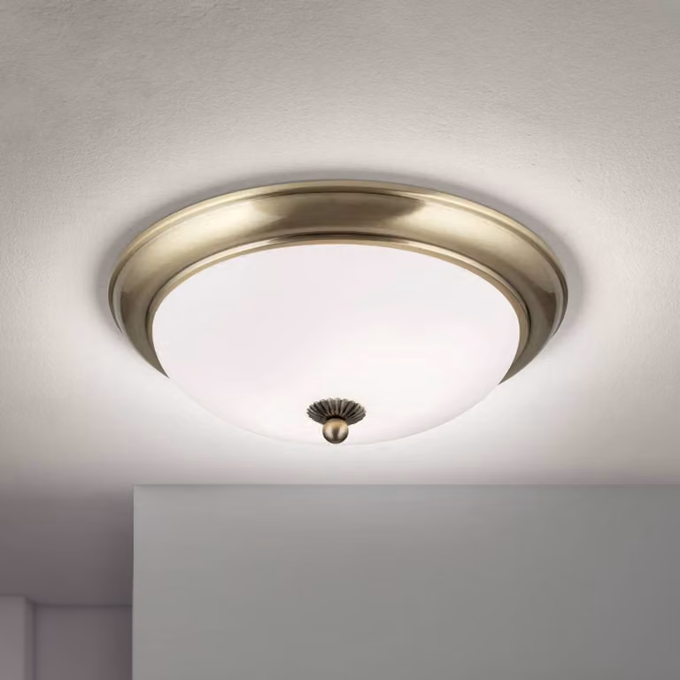 ORION Plafoniera soffitto Empire, dimmerabile, Bronzo / Ottone antico, Soggiorno / Sala da pranzo, Metallo, Antico, Plafoniera