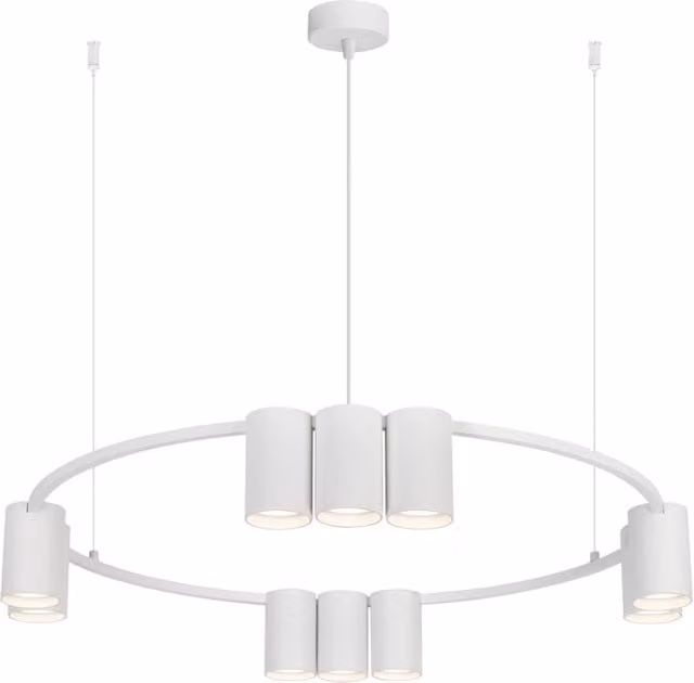 Lampadario Milagro Genesis bianco Ø60, 10 luci GU10
