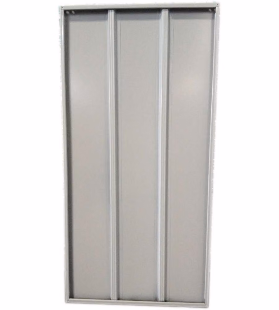 Ripiano Scaffale Metallico Grigio Opaco con Pannello Posteriore L: 120 cm, P: 50 cm