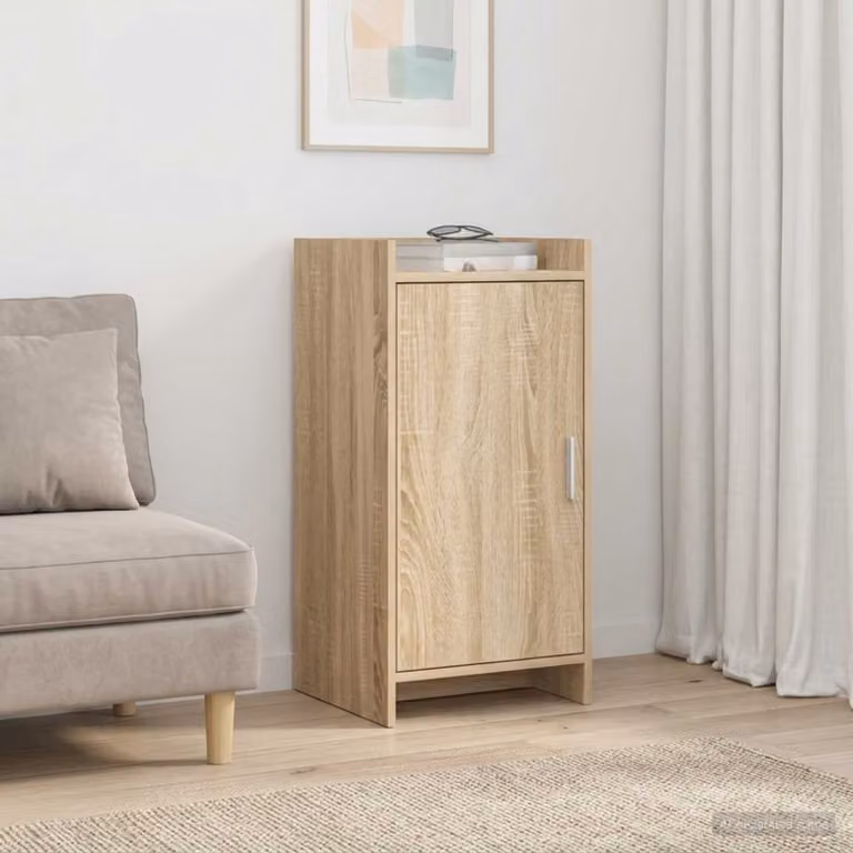 Credenza moderna vidaXL in legno ingegnerizzato color Rovere Sonoma, L: 40 cm, P: 36 cm, H: 80 cm