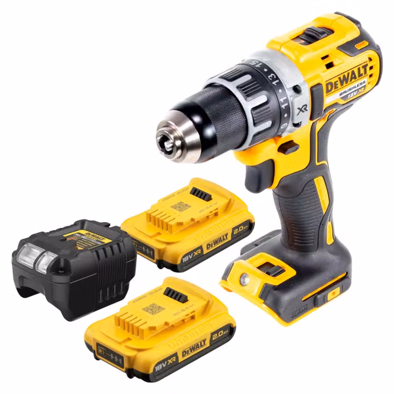 Trapano avvitatore a batteria DeWalt DCD 791 D2 18 V 70 Nm Brushless + 2 batterie 2,0 Ah + caricabatterie
