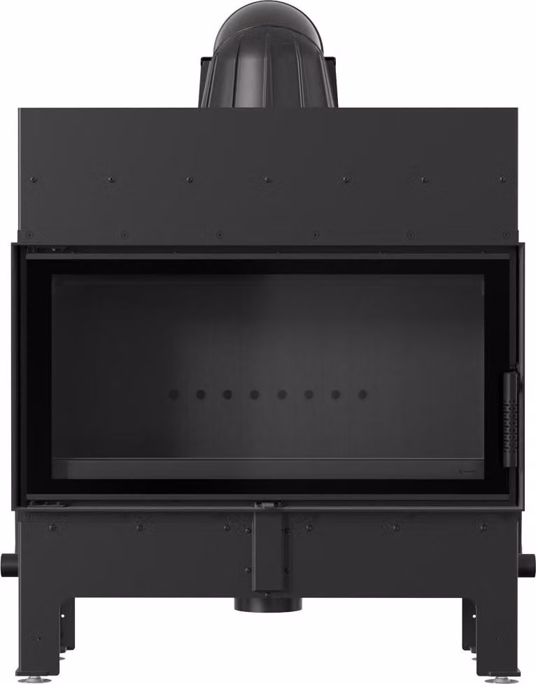 Inserto camino in acciaio KRATKI FLOKI L 12 kW Ø 200 rivestimento nero