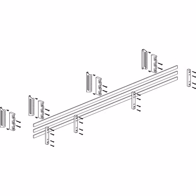 Modulo barra collettrice ABN profondo 5FB/2RE 60 mm con rame 30x5 mm, a 3 poli, EBM 32 mm MTSC52643