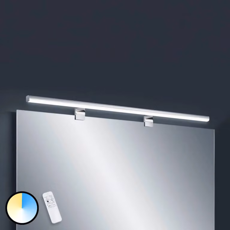 Helestra Applique da parete Gaia, dimmerabile, Cromo / Argento, Bagno, Metallo, Moderno, Applique