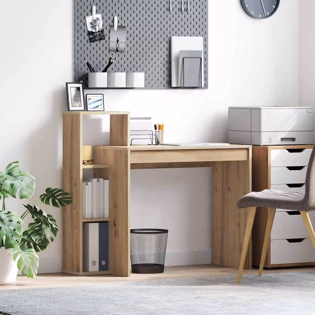 Maison Exclusive - Scrivania in legno composito effetto "Artisan Oak", dimensioni 100 x 40 x 90 cm