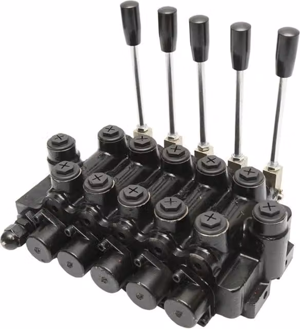 Distributore oleodinamico a 5 leve colore nero