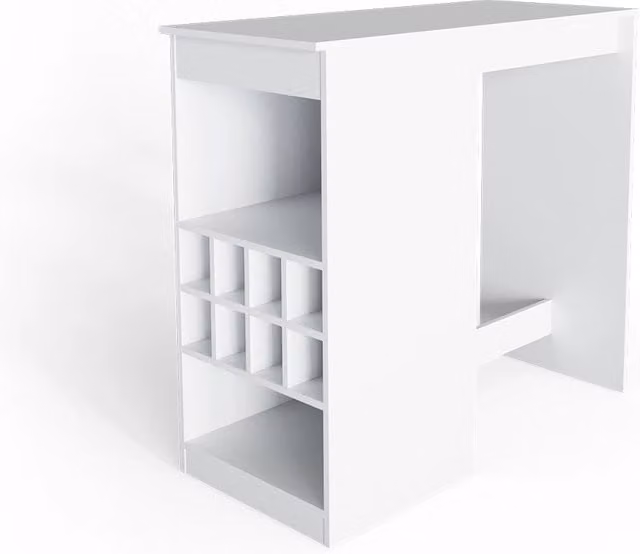 Tavolo bar alto Vicco bianco moderno in MDF laccato L: 50 cm, P: 50 cm, H: 104,6 cm – 1