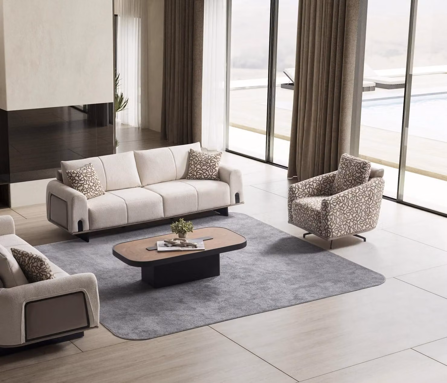 Sofagarnitur Set 3+1 – Bequem und elegant für ein stilvolles Wohnzimmer.