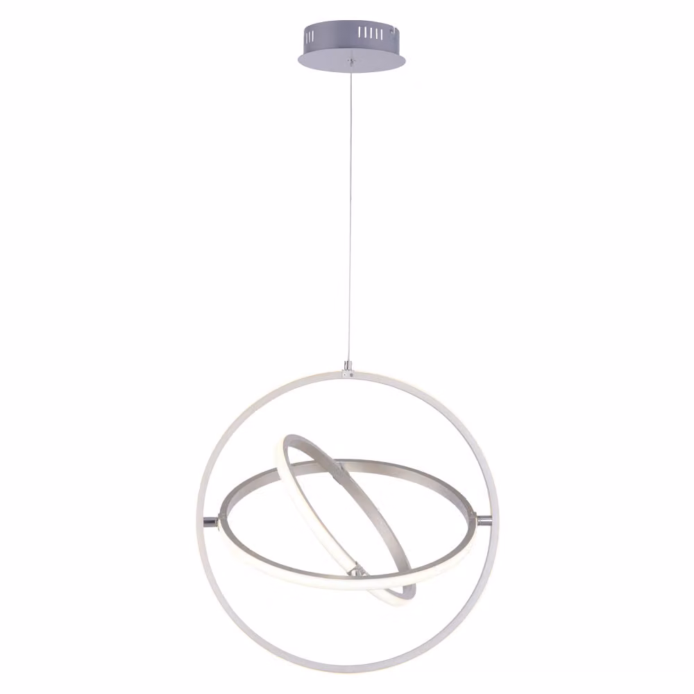 Lampada a sospensione LED, dimmerabile, anelli regolabili, 50 cm