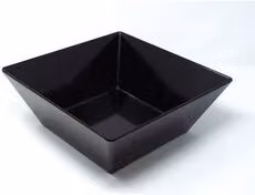 Insalatiera quadra in melamina Ilsa colore nero diametro 24 cm