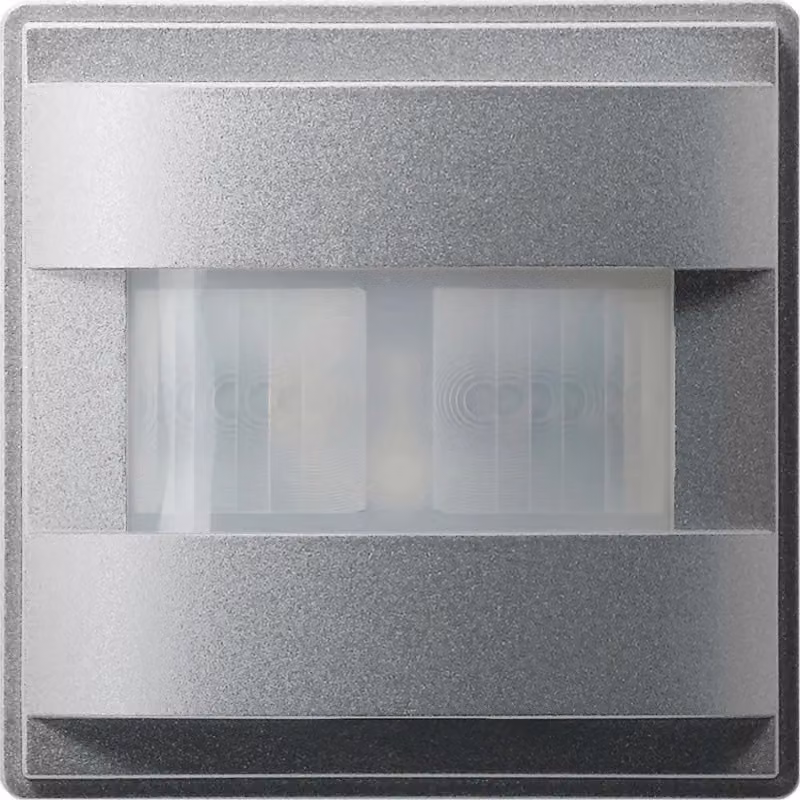 Gira S3000 Sensore di movimento con raggio d'azione 1,10 m, versione standard, Gira TX_44 F in alluminio 537965