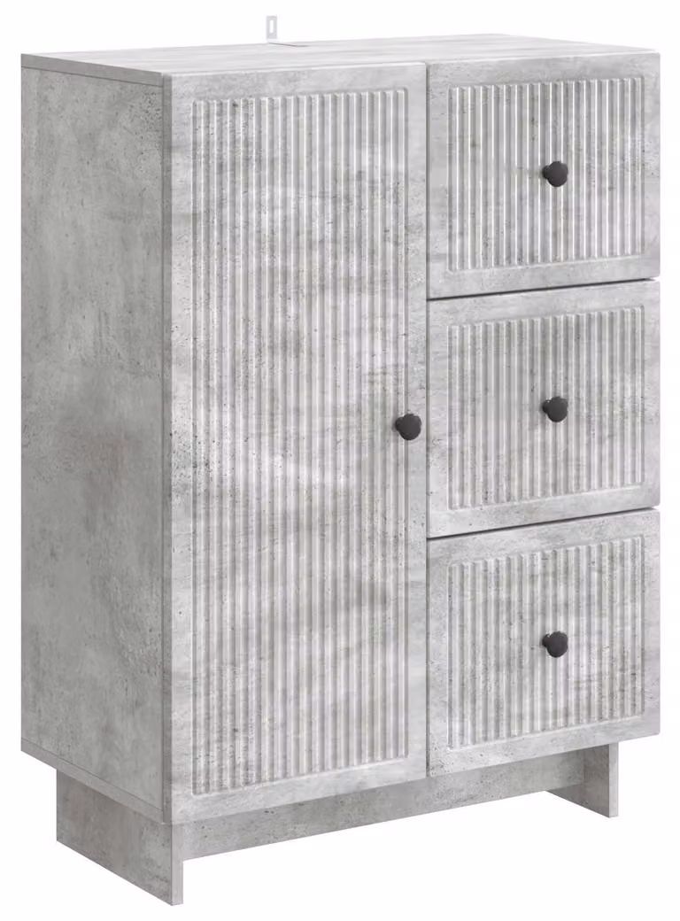 Credenza Grigio Cemento 66 x 34,5 x 90 cm Legno ingegnerizzato