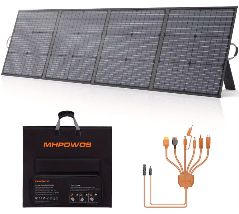 Pannello solare pieghevole da 220W - kit solare portatile - alta efficienza del 23,5% - manutenzione zero