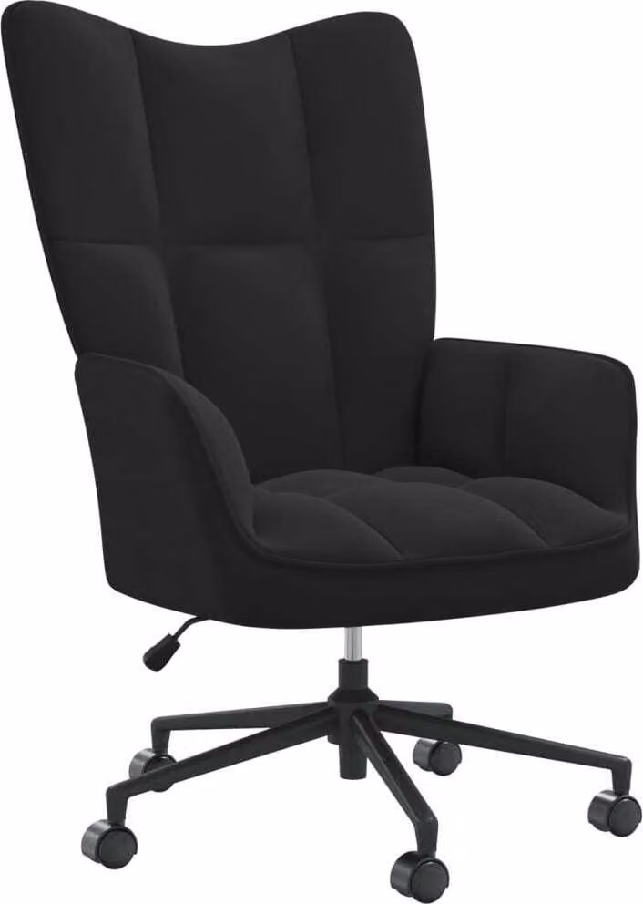 Poltrona Relax Nera in Velluto