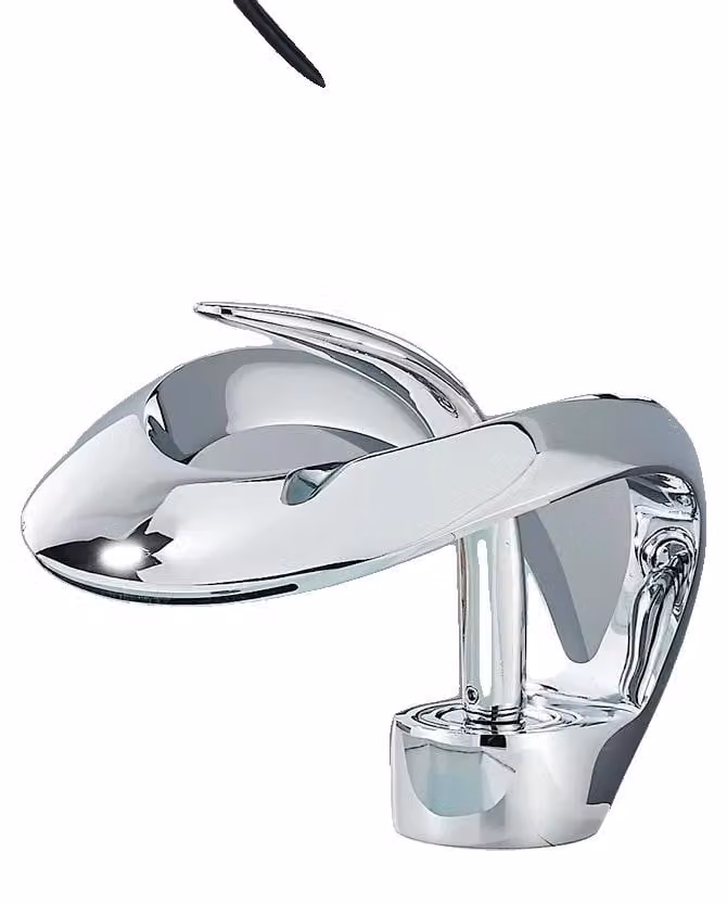 Miscelatore per lavabo, da montare a parete, finitura lucida, cromo