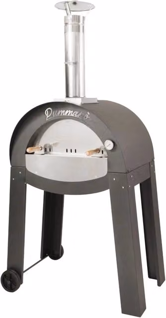 Pummaro' Forno a legna in acciaio inox color argento e grigio con camera di cottura 70x50 cm e termometro