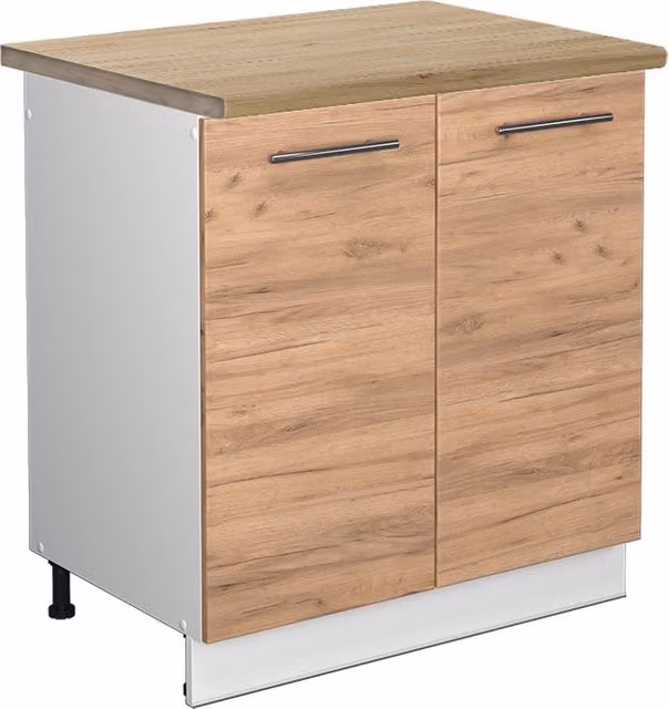 Mobile lavello cucina Fame-Line Rovere dorato/Bianco 80 cm, PL Rovere Vicco