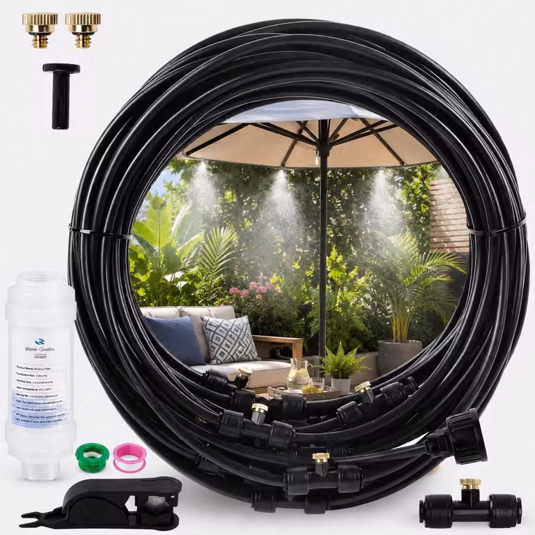 Kit di raffreddamento a spruzzo da 18 metri per giardino e serre