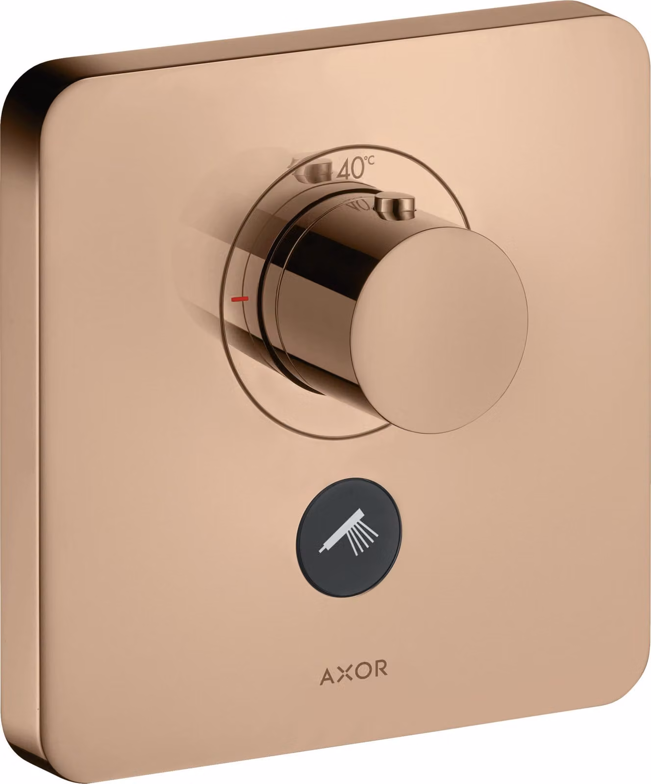 hansgrohe AXOR Starck ShowerSelect Thermostat souple Thermostat à débit élevé encastré pour 1 consommateur et une prise supplémentaire, 36706300, 36706300