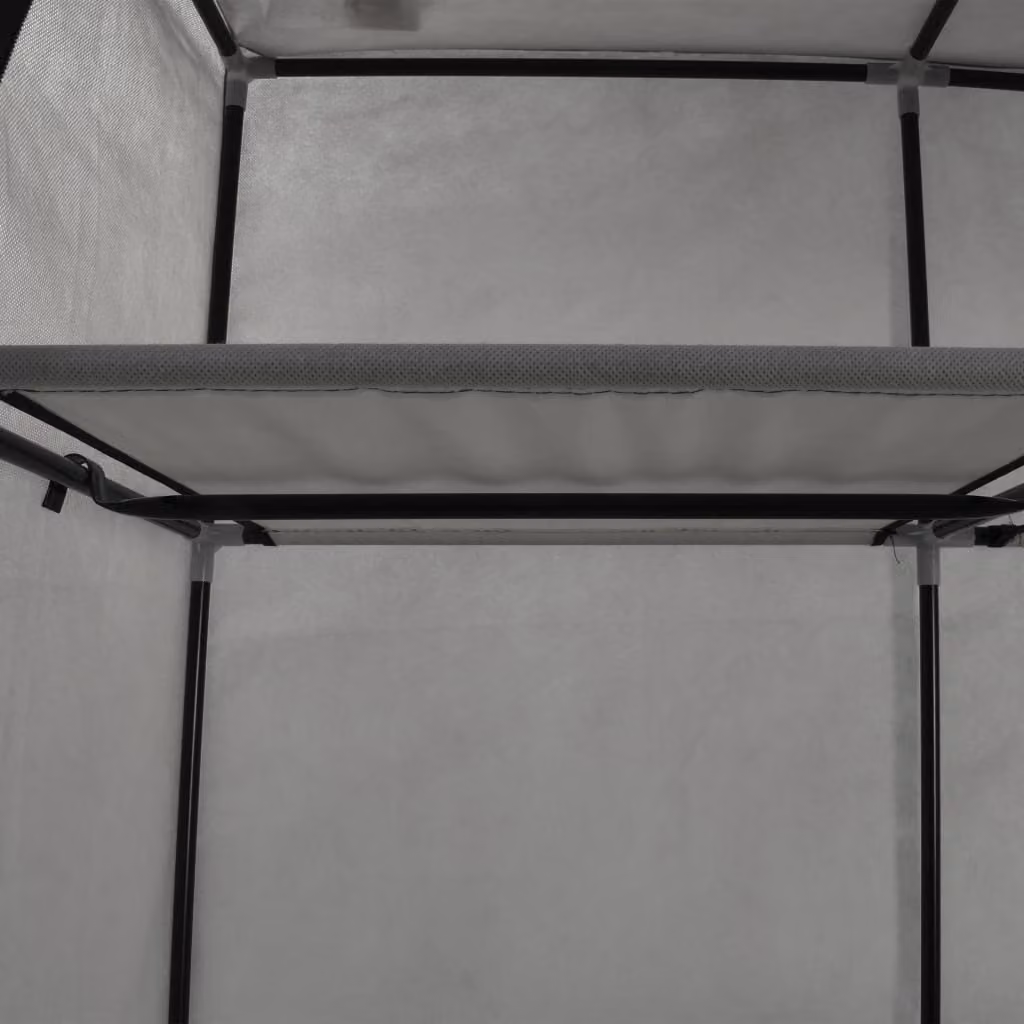 vidaXL Armadio con ripiani e aste Grigio 150x45x175cm Tessuto