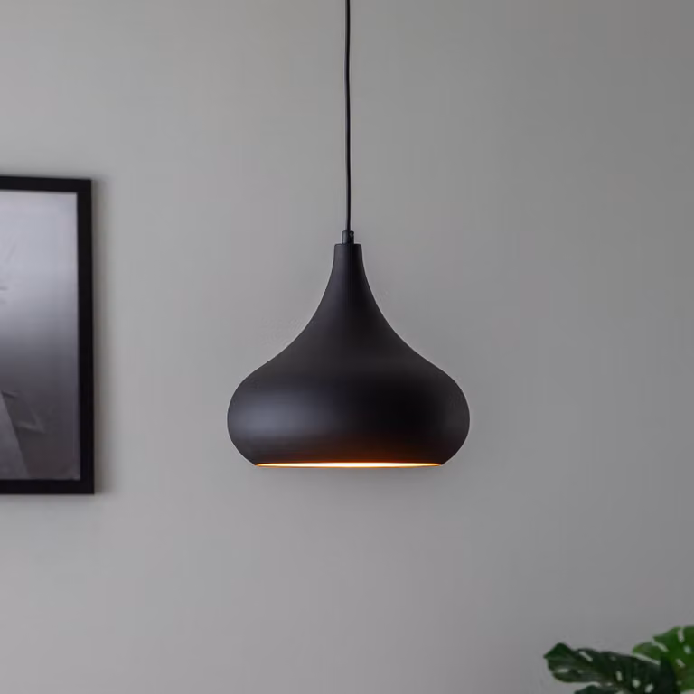 Lampada a sospensione Saglam 3774 Opviq, dimmerabile, Nero, Soggiorno / Sala da pranzo, Metallo, Vintage, Lampada a sospensione