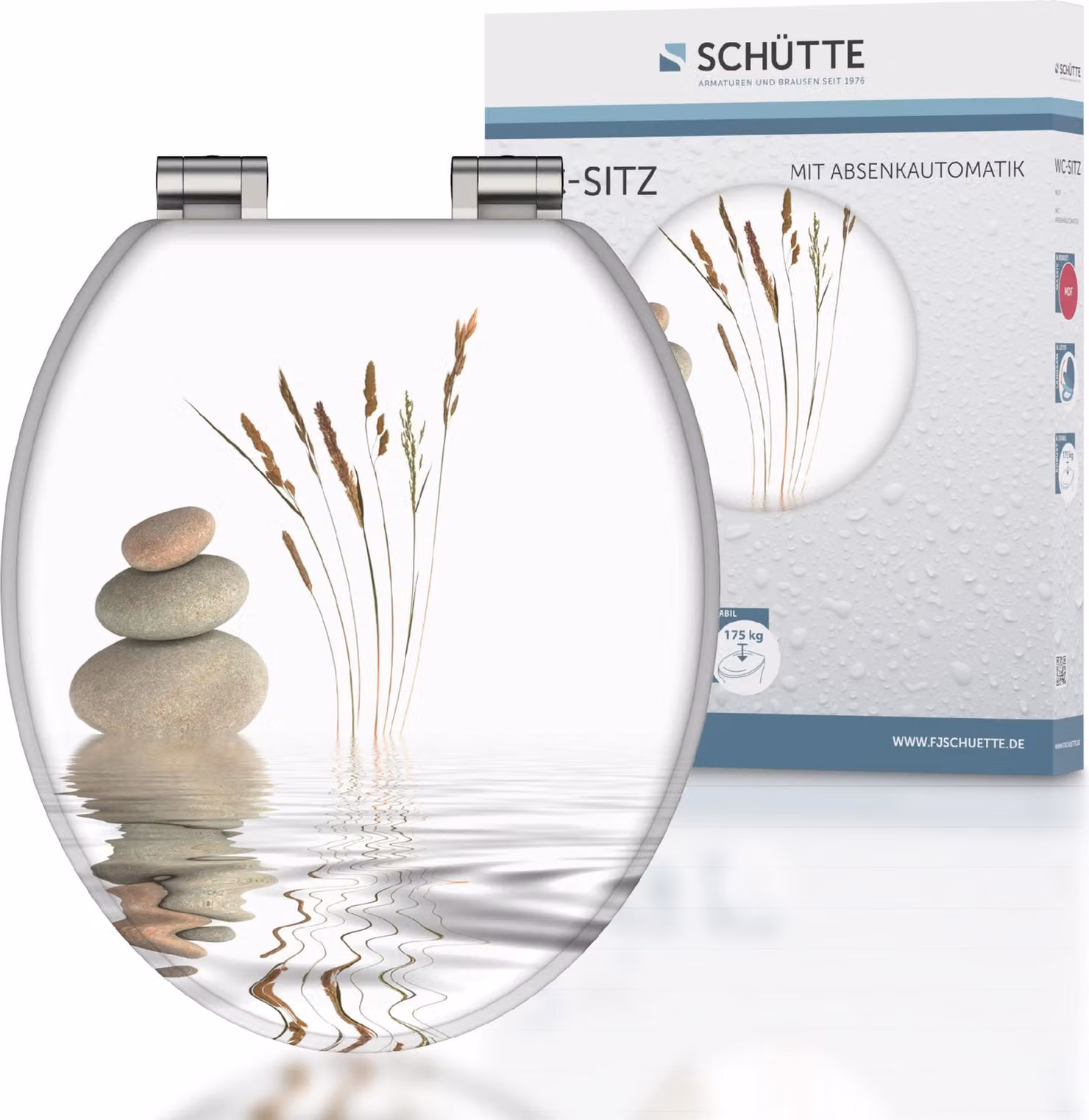 Sedile per WC SCHÜTTE con meccanismo di chiusura ammortizzata BALANCE MDF