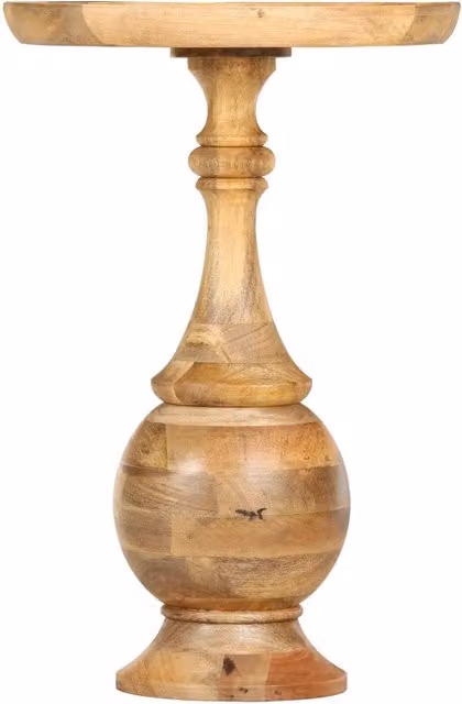 Tavolino Rotondo 43x43x66 cm in Legno Massello di Mango 286471