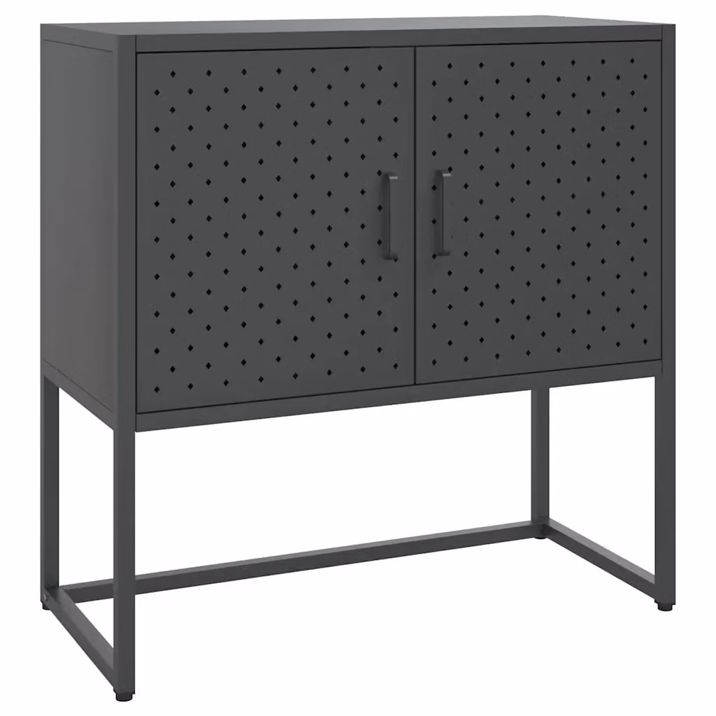 vidaXL Credenza Moderna in Acciaio Antracite L 75 cm x P 35 cm x H 75 cm – 2