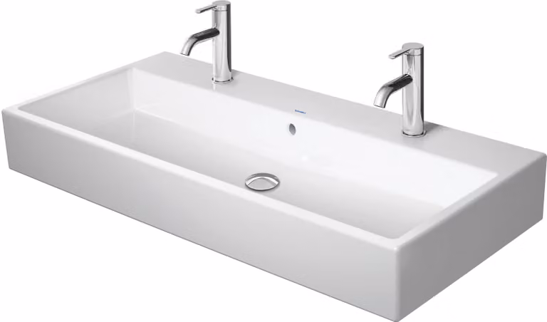 Duravit Vero Air lavabo, 100x47cm, avec trop-plein, 2 trous de robinetterie prépercés, 2350100024, 2350100024