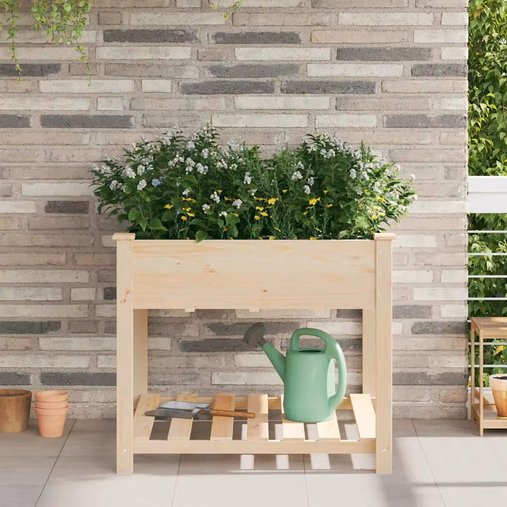 vidaXL Vaso da giardino beige L: 90 cm, P: 90 cm, H: 76,5 cm