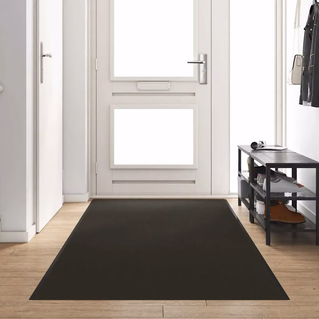 Tappetino moderno vidaXL nero in poliammide e PVC, L 120 cm x P 350 cm