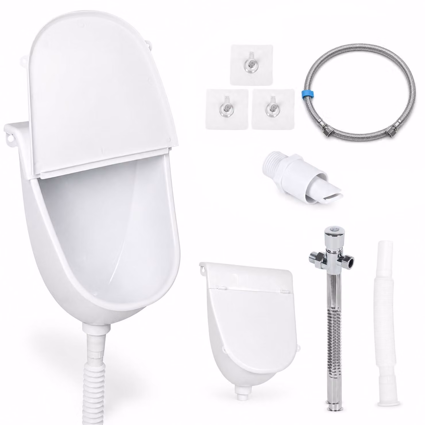 WC a parete senza acqua con coperchio per esterni