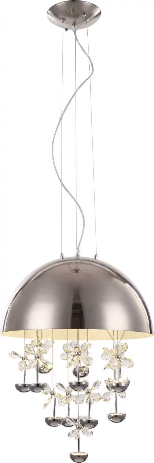 Lampada a sospensione Globo, finitura nichel opaco, 1 LED, modello 15998